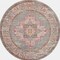 Homeroots 4 ft. Round Gray & Gold Medallion Area Rug 385267 - alternate 5